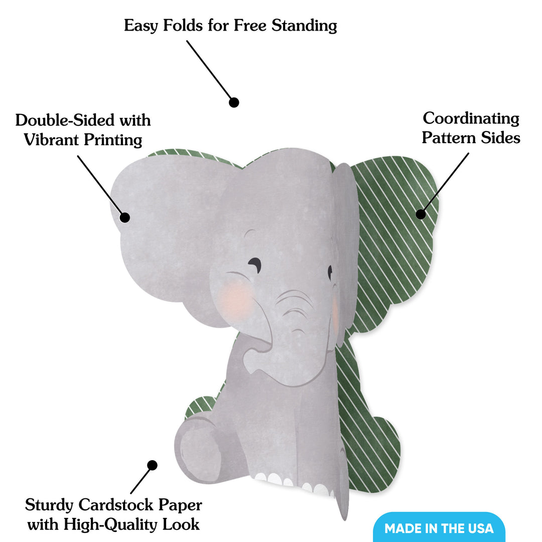 Elephant 3D Centerpieces - 8 Ct