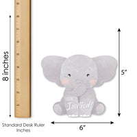 Elephant Shaped Fill-In Invitations - 12 Ct