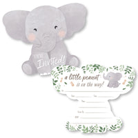 Elephant Shaped Fill-In Invitations - 12 Ct