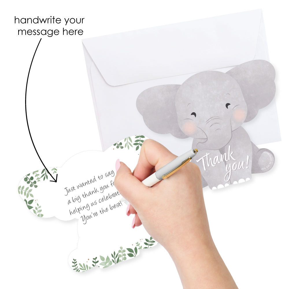 Elephant Thank You Cards - 12 Ct