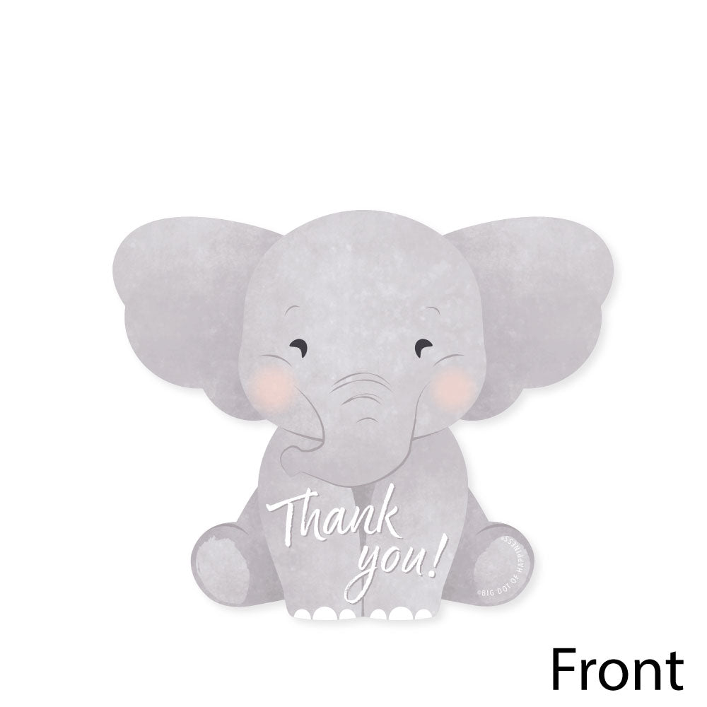 Elephant Thank You Cards - 12 Ct