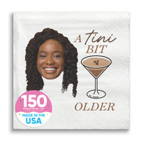 Custom Face Napkins - A Tini Bit Older Espresso