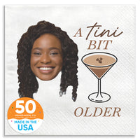 Custom Face Napkins - A Tini Bit Older Espresso