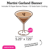 Espresso Martini Garland Banner - 15 Pc