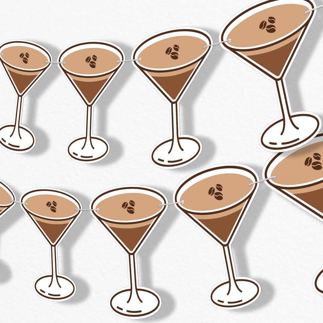 Espresso Martini Garland Banner - 15 Pc