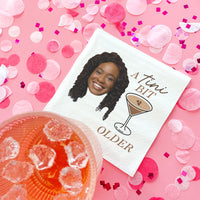 Custom Face Napkins - A Tini Bit Older Espresso