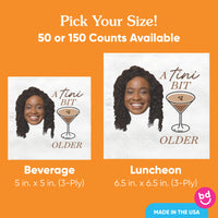 Custom Face Napkins - A Tini Bit Older Espresso