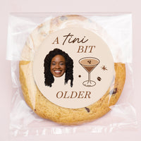 Custom Face Stickers & Clear Cookie Bags - A Tini Bit Older Espresso