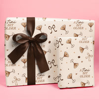 A Tini Bit Older Espresso Wrapping Paper