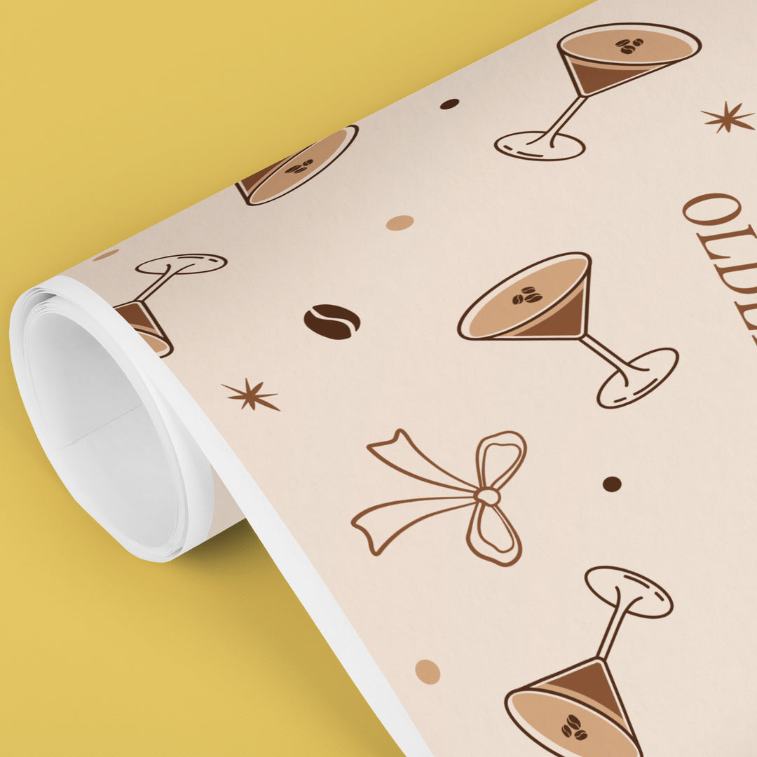 A Tini Bit Older Espresso Wrapping Paper