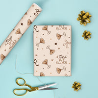 A Tini Bit Older Espresso Wrapping Paper