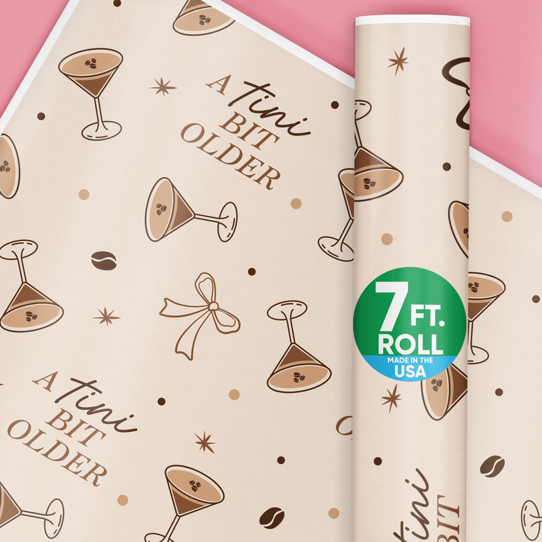 A Tini Bit Older Espresso Wrapping Paper