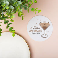 Custom Text Coasters - A Tini Bit Older Espresso