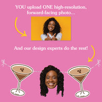 Custom Face Espresso Martini Garland Banner