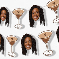 Custom Face Garland banner Party Decoration Espresso Martini design