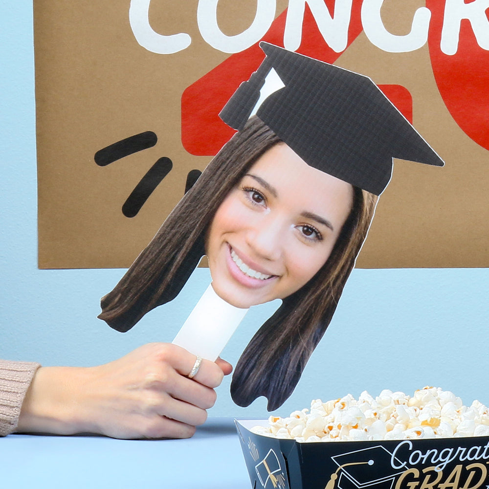 Custom Grad Cap Fun Face Cut Out Paddles