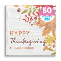 Custom Text Napkins - Fall Foliage