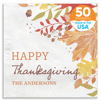 Custom Text Napkins - Fall Foliage