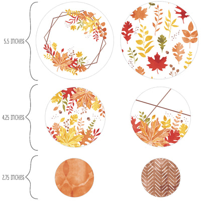 Fall Foliage - Autumn Leaves Party Giant Circle Confetti - Party Decorations - Large Confetti 27 Count
