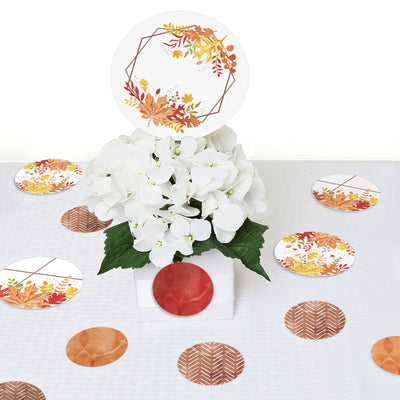 Fall Foliage - Autumn Leaves Party Giant Circle Confetti - Party Decorations - Large Confetti 27 Count