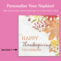 Custom Text Napkins - Fall Foliage