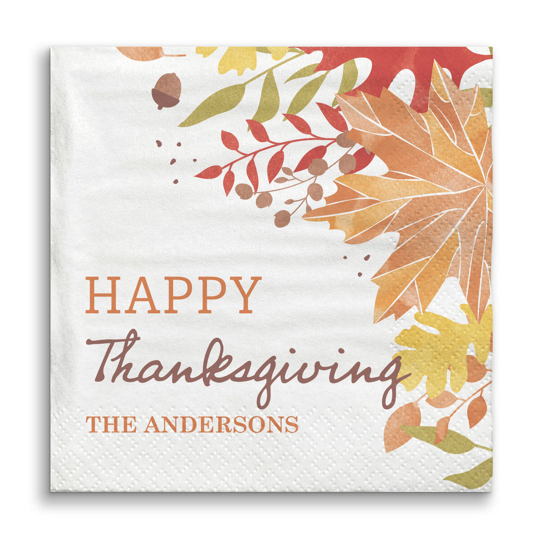 Custom Text Napkins - Fall Foliage