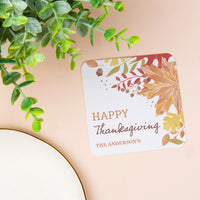 Custom Text Drink Coasters - Fall Foliage - 25 Ct