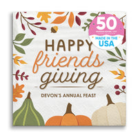 Custom Text Napkins - Fall Friends Thanksgiving