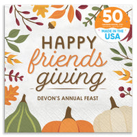 Custom Text Napkins - Fall Friends Thanksgiving