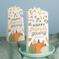 Custom Text Popcorn Bags - Fall Friends Thanksgiving