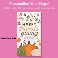 Custom Text Popcorn Bags - Fall Friends Thanksgiving