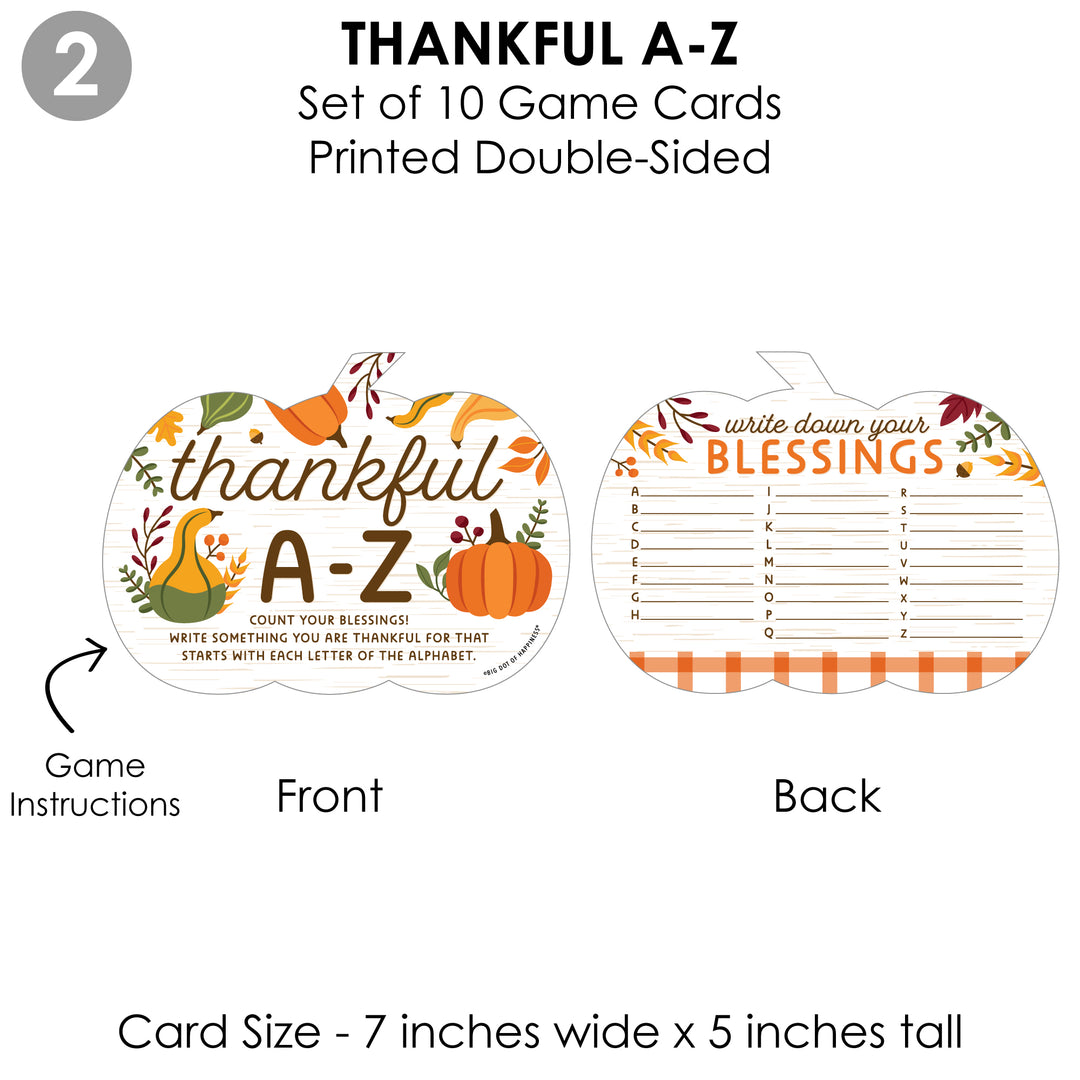 Fall Friends Thanksgiving - 4 Friendsgiving Party Games - 10 Cards Each - Gamerific Bundle