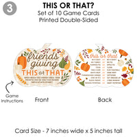 Fall Friends Thanksgiving - 4 Friendsgiving Party Games - 10 Cards Each - Gamerific Bundle