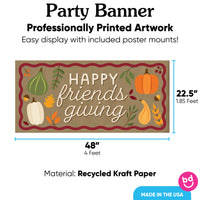 Fall Friends Thanksgiving Kraft Banner