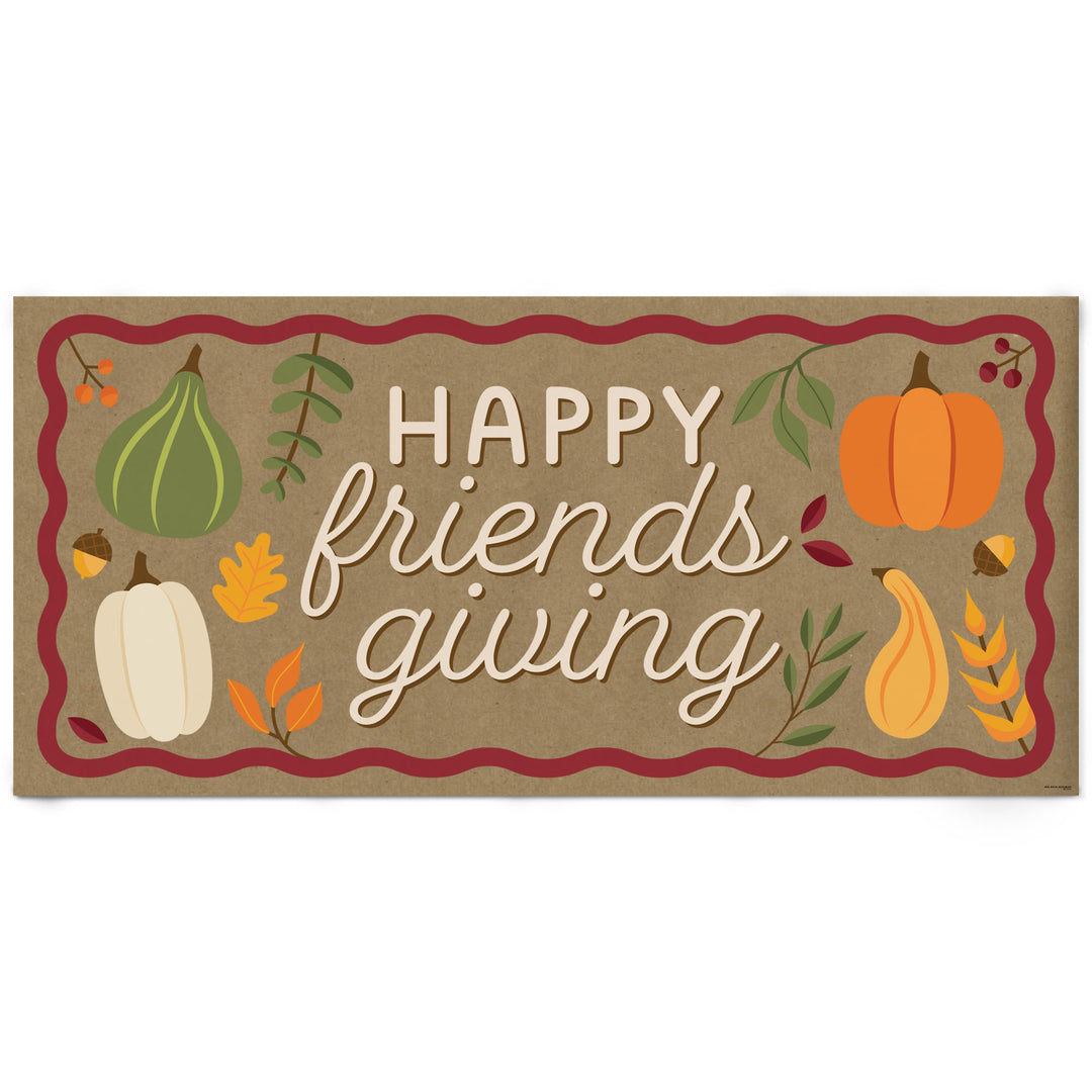 Fall Friends Thanksgiving Kraft Banner
