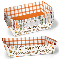 Fall Friends Thanksgiving Paper Food Trays - 12 Ct