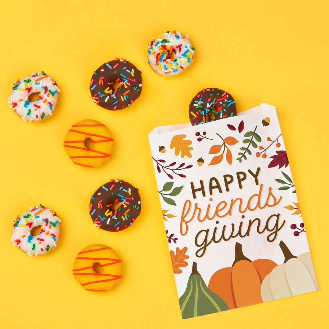 Paper Treat Bags - Fall Friends Thanksgiving - 25 Ct