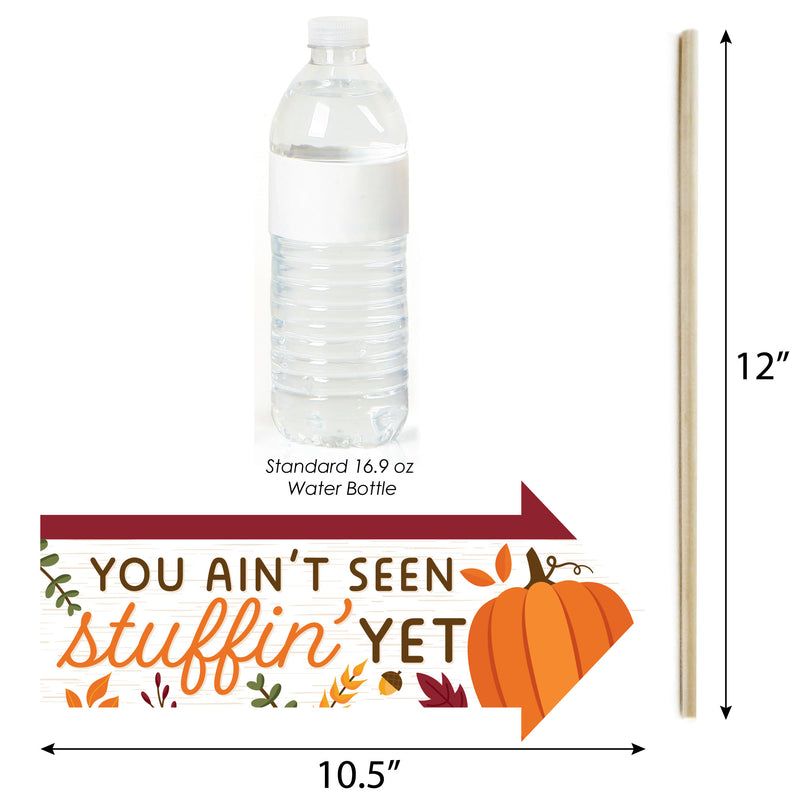 Funny Fall Friends Thanksgiving - Friendsgiving Party Photo Booth Props Kit - 10 Piece