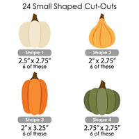 Fall Friends Thanksgiving - Friendsgiving Party DIY Decorations - Clothespin Garland Banner - 44 Pieces
