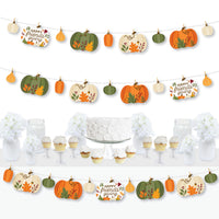 Fall Friends Thanksgiving - Friendsgiving Party DIY Decorations - Clothespin Garland Banner - 44 Pieces