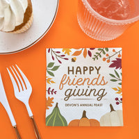 Custom Text Napkins - Fall Friends Thanksgiving