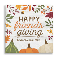 Custom Text Napkins - Fall Friends Thanksgiving