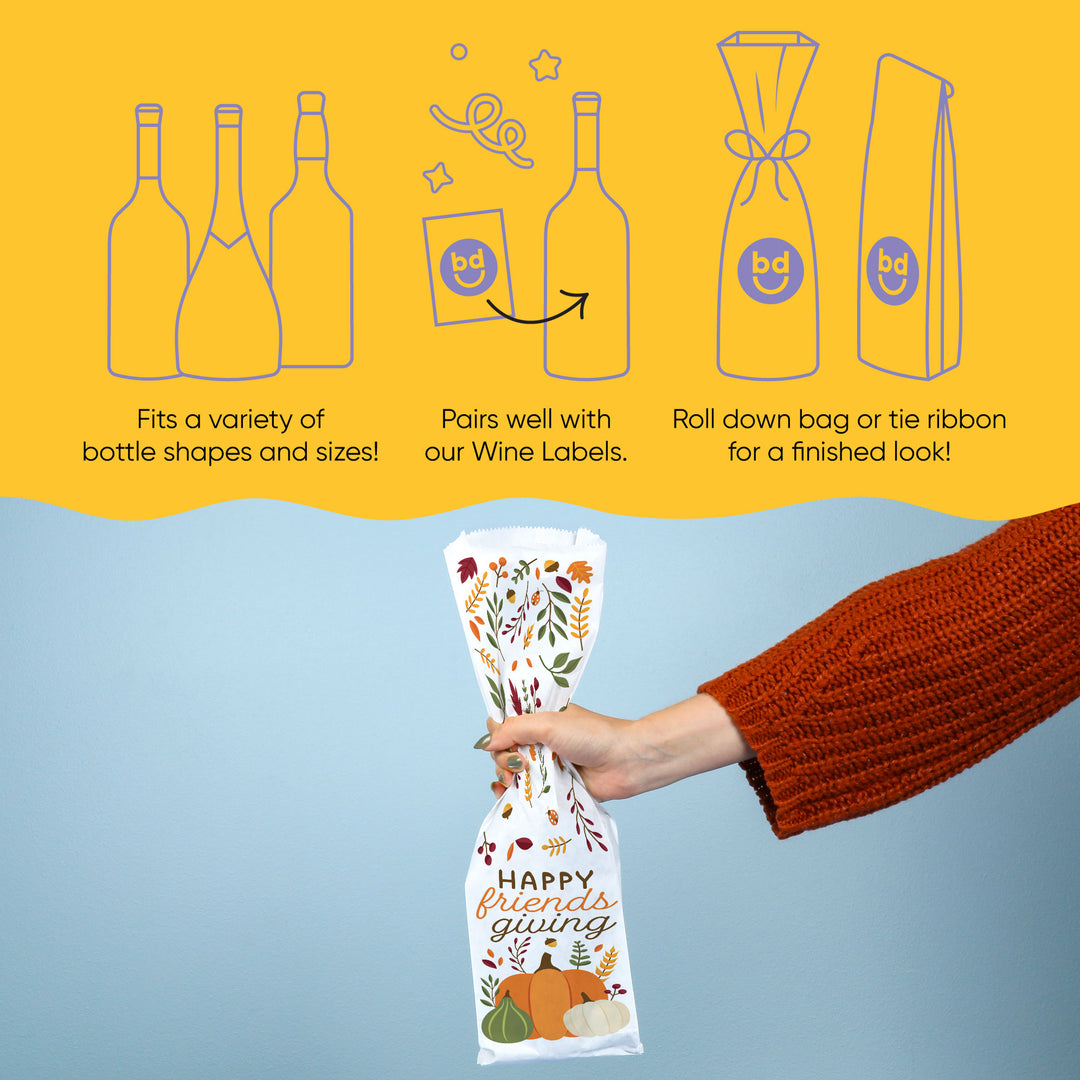Wine Bags - Fall Friends Thanksgiving