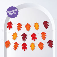 Fall Leaves Garland Banner - 15 Pc