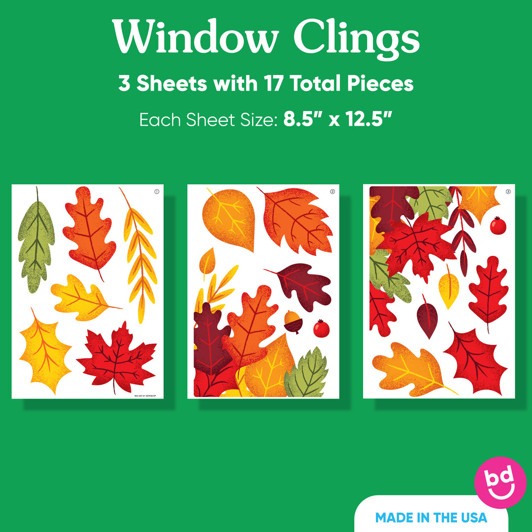 Fall Leaves Window Clings