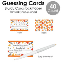 Fall Pumpkin - How Many Candies Halloween or Thanksgiving Party Game - 1 Stand and 40 Cards - Candy Guessing Game