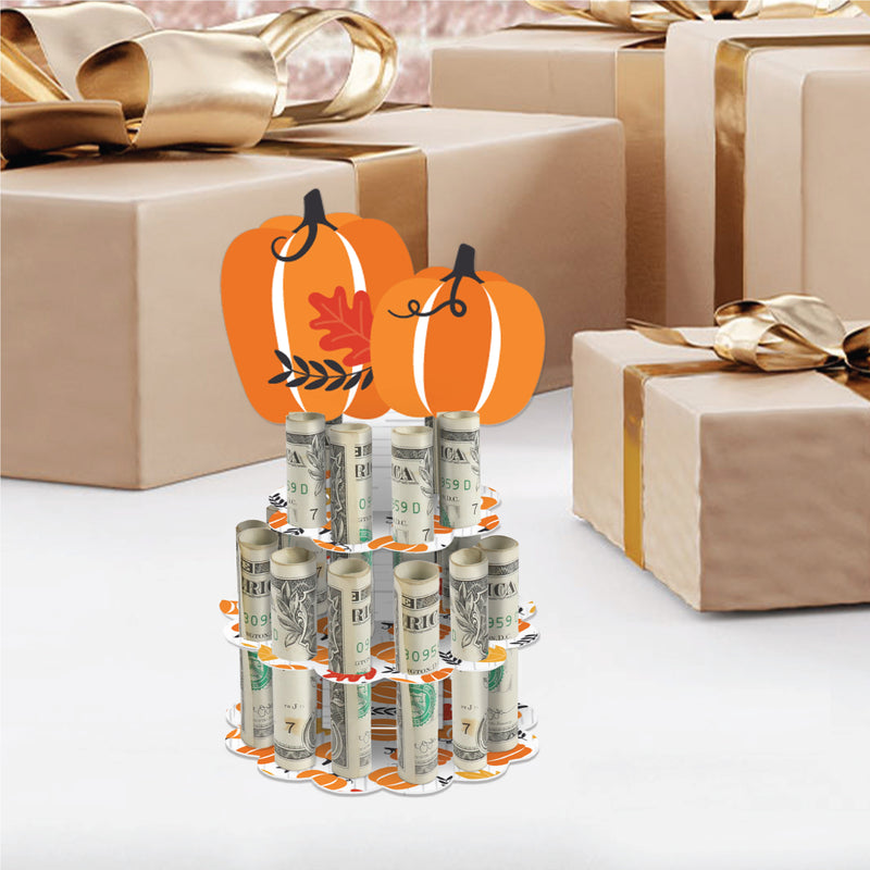 Fall Pumpkin - DIY Halloween or Thanksgiving Party Money Holder Gift - Cash Cake
