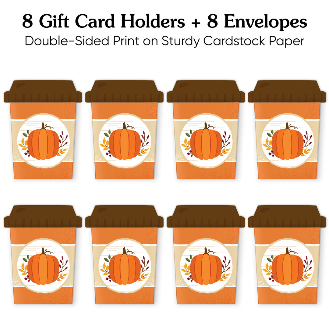 Fall Pumpkin Nifty Gifty Card Holders - 8 Ct