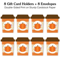 Fall Pumpkin Nifty Gifty Card Holders - 8 Ct