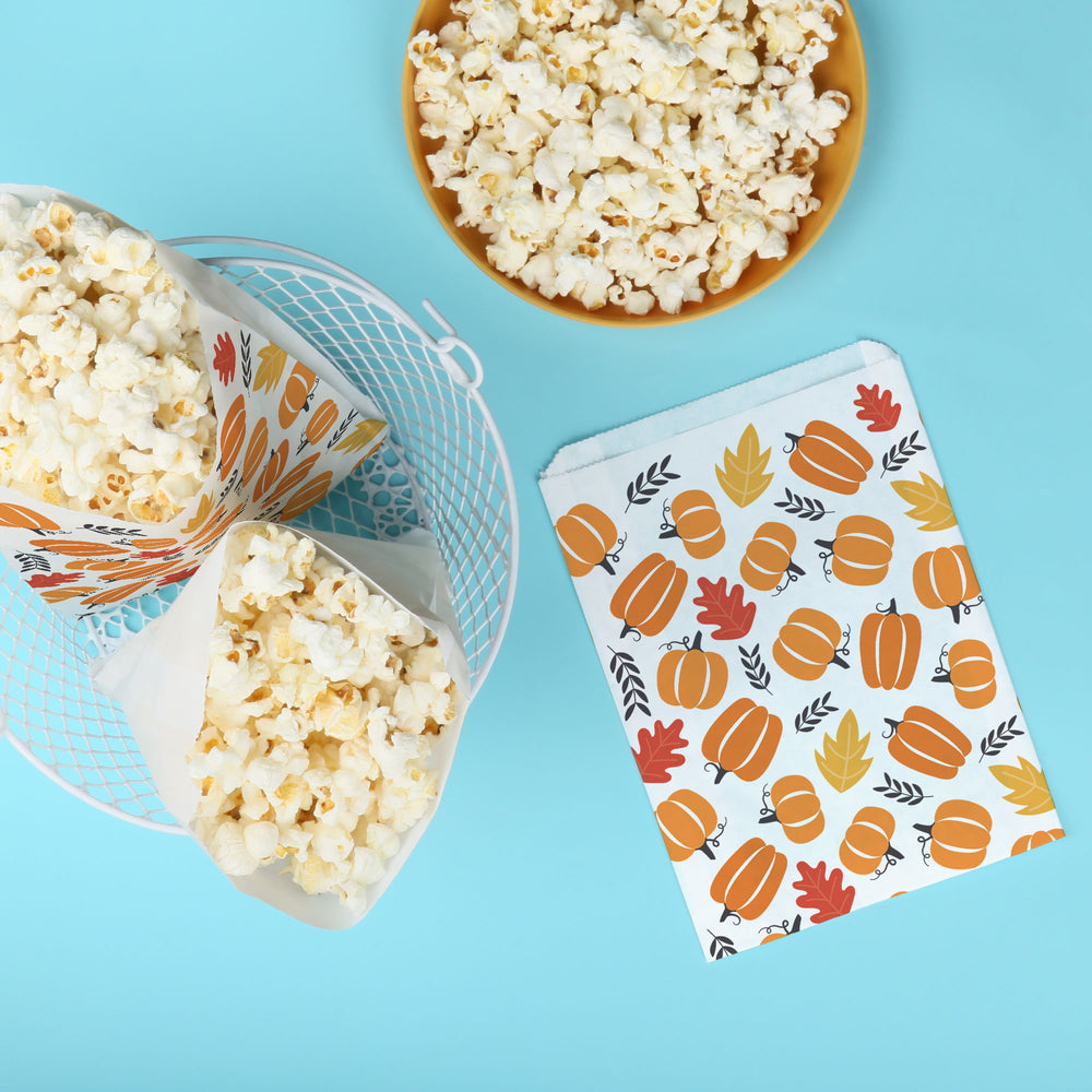 Paper Treat Bags - Fall Pumpkin - 25 Ct